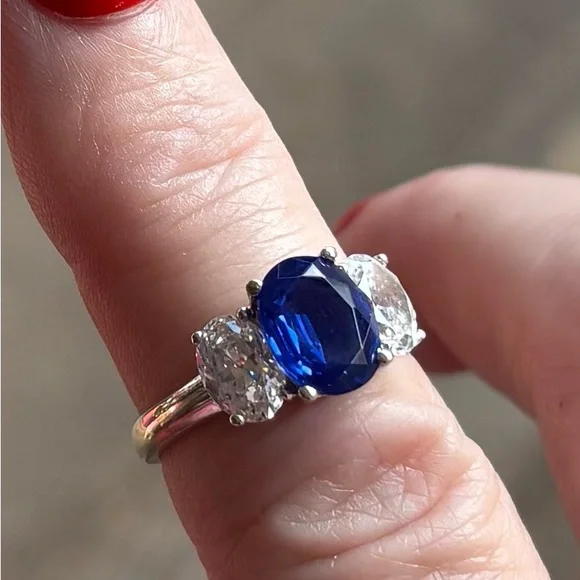 14k WG Blue Spinel Ring - Picture 11 of 15